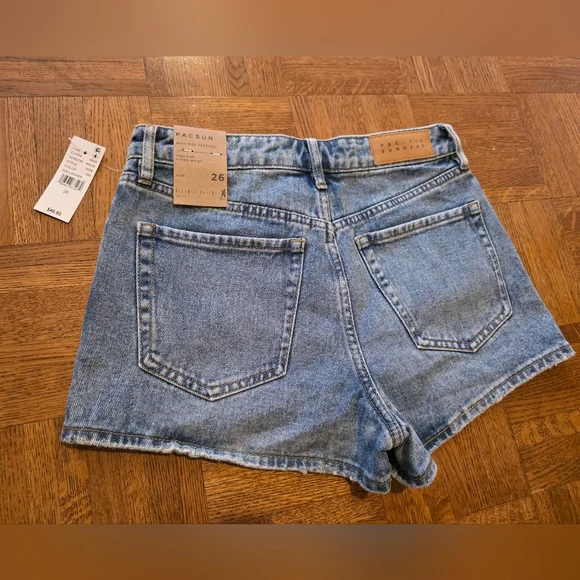 PACSUN High Rise Denim Festival Shorts Size 26 - Picture 2 of 8